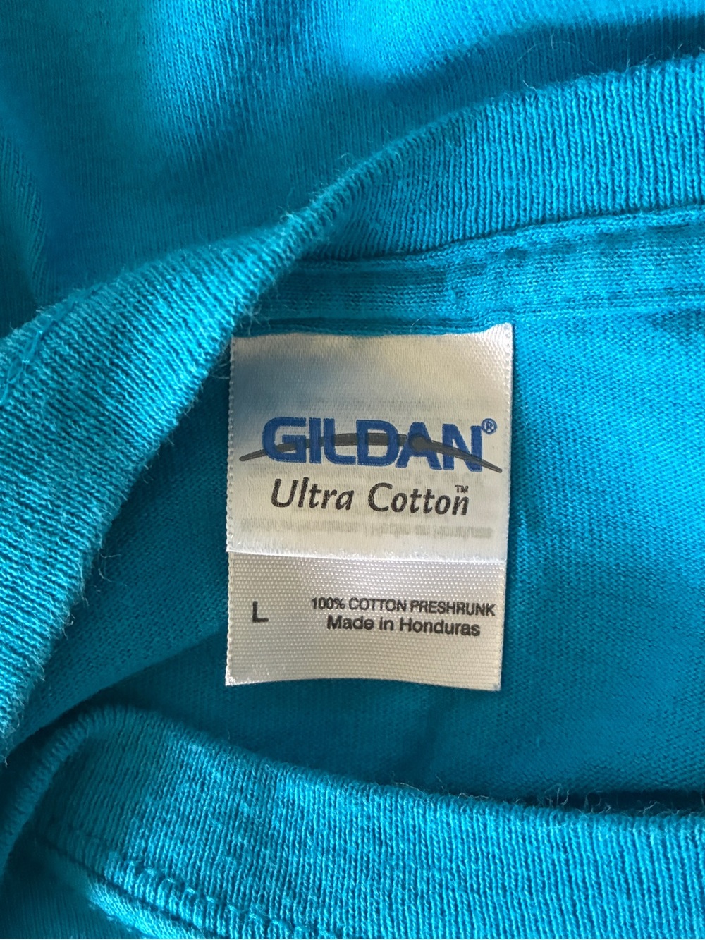 Alley Cats Solid Teal Blue Crewneck T-Shirt Sz L - Picture 5 of 5